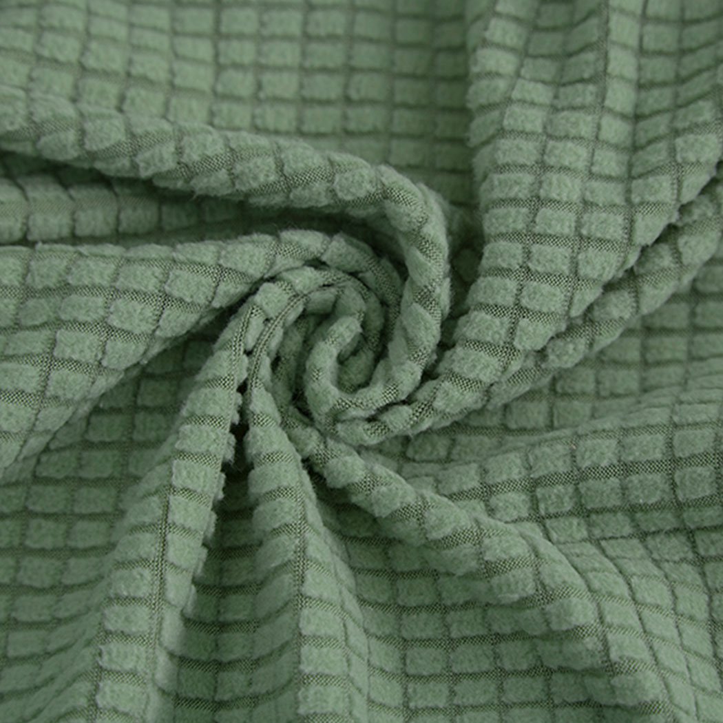 Cyan Couch Stretch Sofa Cover Protector Slipcover for 2 Seater, showcasing its high stretch material and well-stitched edges.